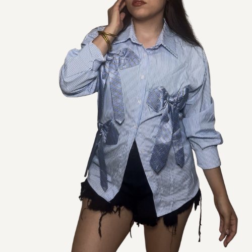 Blue Bow Shirt