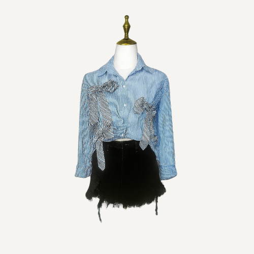 Blue Bow Shirt